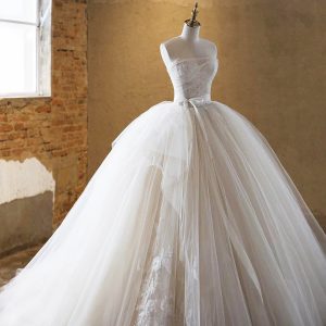 Light Champagne Ball Gown Tulle Sweetheart Long Prom Dress, Beautiful Formal Dress Wedding Dress